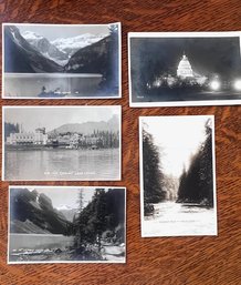 A Group Of 5 Vintage Postcards Silver Gelatin?