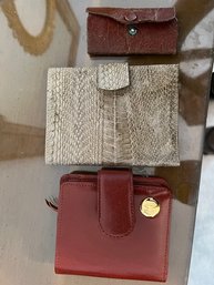 A Group Of Three Wallets, Cadillac Key Holder,  Anne Klein, And Aspirel