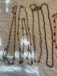 Group Of Necklaces Including Beads, And Crystals