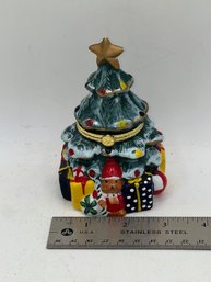 Small Porcelain Christmas Tree Candle