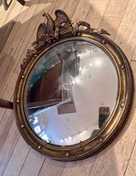 Antique Federal Eagle Round Convex Mirror