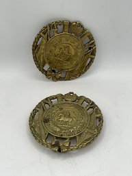 A Pair Of Brass CSA Trivets Made By Virginia Metal Works