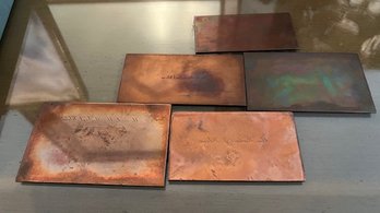 5 Engraved Copper Plates