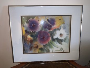 A Signed Floral Watercolor  16 X 20 Approx
