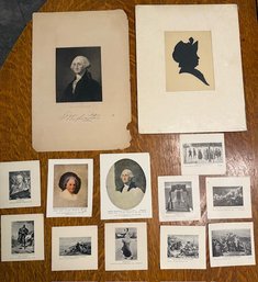 Mayflower Miniature Prints, George And Martha Washington Ephemera