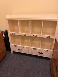 White Washed Wood Organizer! Great For Family Room Or Entry Hall