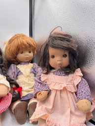 TWO ADORABLE STUPSI DOLLS IN PASTEL DRESS Made In Germany