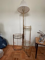 3 Tier Plant Stand With Light Brass Tone