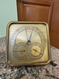 Vintage Brass Desktop Weather Station