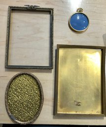 Group Of 4 Antique Frames, Brass And Bronze