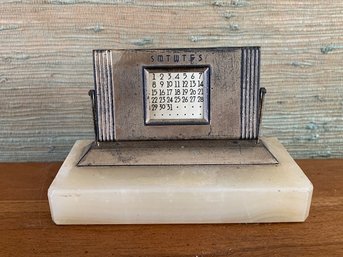 Automatic 50 Year Calendar Perpetual Calendar On Marble Base Made IN Long Island City, NY