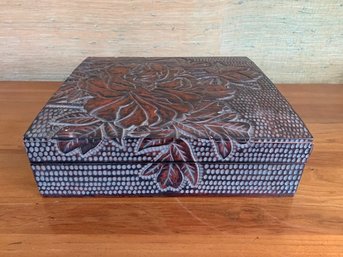 Asian Carved Lacquer Box