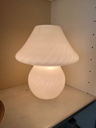 Vintage Glass Mushroom Lamp