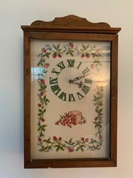 Embroidered Clock Battery Operated