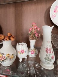 A Groupof Porcelain Ros Small Vases