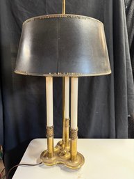 Exquisite Bronze Lamp With Original Shade