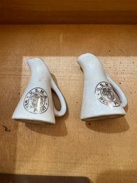 2 Diminutive USMA West Point Porcelain Creamers