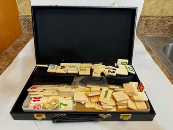 Rummikub Set In Leather Carry Case