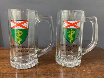 Pair Of Yale Medical School Glass Mugs