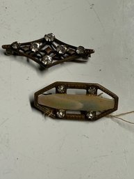 A Pair If Victorian And Art Nouveau Pins