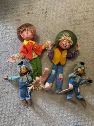 Halloween Scarecrow Family! 4 Dolls 6-12'