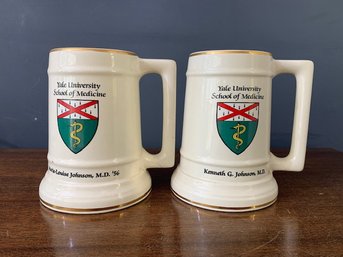 2 Yale University Medical School Mugs