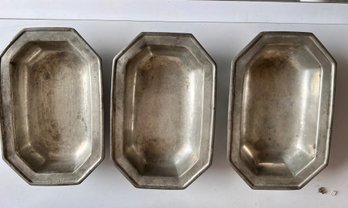 3 Pierre Deux Pewter Trinket Bowls Each Approx 3 1/2 X 5 ' Each