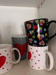 4 Heart Mugs
