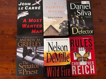 First Edition Crime, Mystery, DeMille, LeCarre, DeSilva, Reich, Greeley, Grisham
