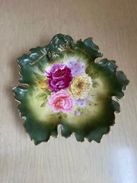 Leaf Shaped Porcelain Plate Made In Germany