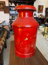 Great Painted Vintage Milk Can Approx 30 Plus Inches