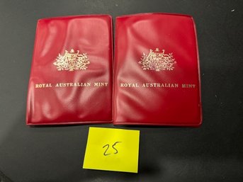 2 Sets Of Royal Australian Mint Set In Case  1970 (25)