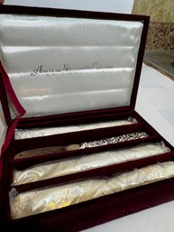 2 NEW SETS OF SPREADERS BY GODINGER REPOUSSE AMERICAN SILVERSMITHS COLLECTION