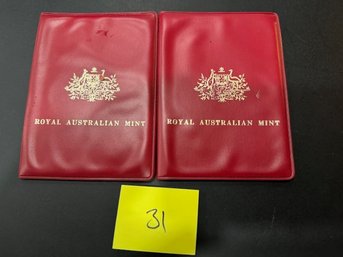 2 Sets Of Royal Australian Mint Coins Set In Case  1970 (31)