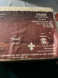 New Never Opened Calice 12 Piece Coffee And Cake Set  By JG Durand