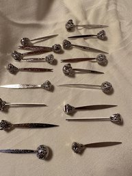 A Group Of Sterling Silver Appetizer Picks