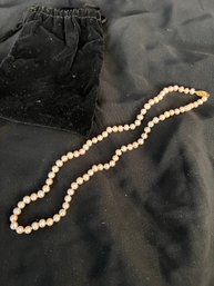 16 Pearl Necklace With 14K Clasp