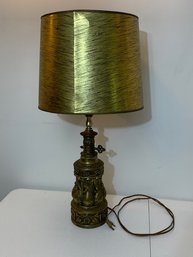 MCM Brass Base Lamp With Vintage Shade