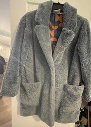 Grey Faux Fur Two Pocket Jacket