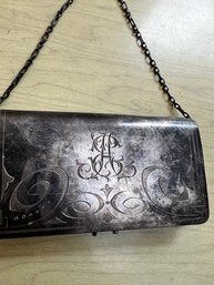 1911 Engraved Russian 84 Silver Handbag, Multiple Compartments See Pictures