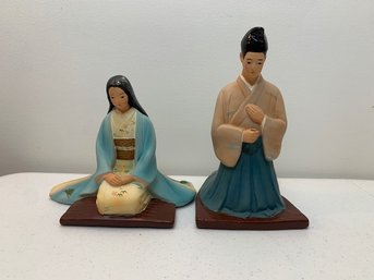 A Pair Of Japanese Figurines
