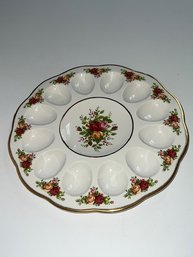 Classic Old Country Roses Deviled Egg Plate By Royal Albert