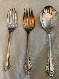 3 Silver Plate Holmes And Edwards Vegetable And Meat Serving Pieces