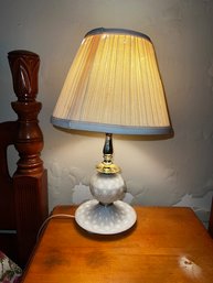 Vintage Milk Glass Hob Nail Lamp