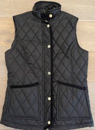 Tahari Quilted Black Vest