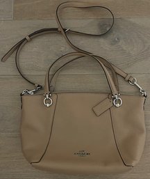 Leather Coach Taupe Shoulder Bag