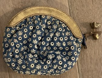 Blue And White Floral Miss Albright Change Purse