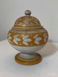 Covered Pottery Jar Made In Italy