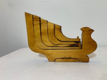Wood Hand Made Dove Candelabra