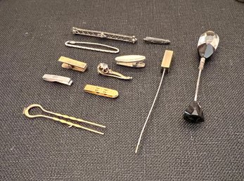 Antique Group Of Stick Pins, Bar Pins And Hair Pin (11 Total)